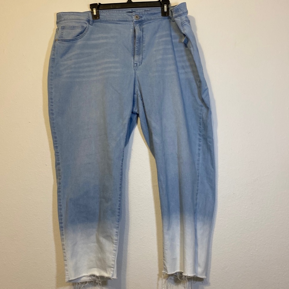 J.Jill High-Rise Straight Leg Ombré Jeans Size 26
